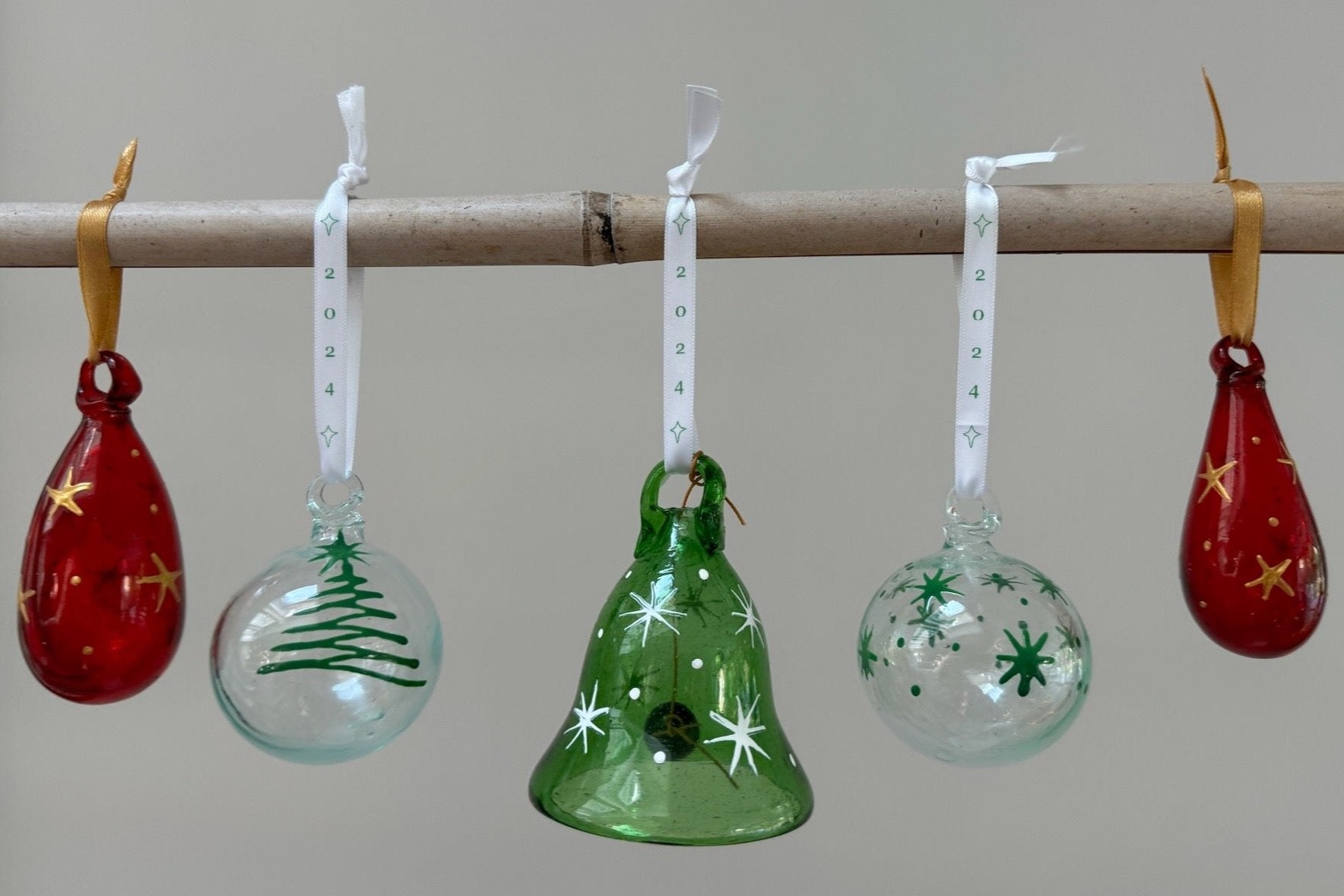 Bethlehem Baubles Christmas ornaments in recycled glass 
